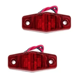 Set 2 Mini Lampi LED de gabarit Laterale ROSII 12V/24V Carcasa Transparenta