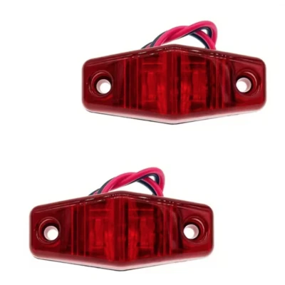 Set 2 Mini Lampi LED de gabarit Laterale ROSII 12V/24V Carcasa Transparenta