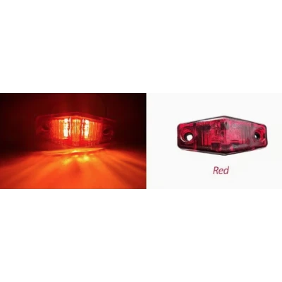 Set 2 Mini Lampi LED de gabarit Laterale ROSII 12V/24V Carcasa Transparenta