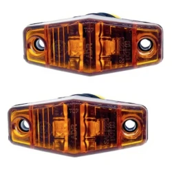 Set 2 Mini Lampi LED de gabarit Laterale GALBENE 12V/24V Carcasa Transparenta