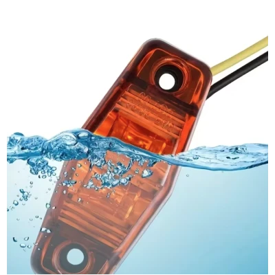 Set 2 Mini Lampi LED de gabarit Laterale GALBENE 12V/24V Carcasa Transparenta
