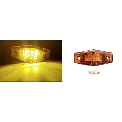 Set 2 Mini Lampi LED de gabarit Laterale GALBENE 12V/24V Carcasa Transparenta