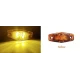 Set 2 Mini Lampi LED de gabarit Laterale GALBENE 12V/24V Carcasa Transparenta