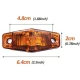 Set 2 Mini Lampi LED de gabarit Laterale GALBENE 12V/24V Carcasa Transparenta