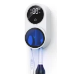 Sterilizator UV portabil pentru 2 periute de dinti tip suport periute Inteligent Senzor Deschidere Inchidere automata