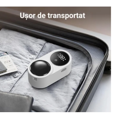 Sterilizator UV portabil pentru 2 periute de dinti tip suport periute Inteligent Senzor Deschidere Inchidere automata