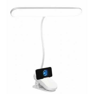 Lampa de noapte brat flexibil prindere clema cu incarcare wireless