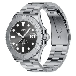 Ceas Smartwatch AW46 Premium apeluri si notificari curea Metalica monitorizare activitati fizice Argintiu