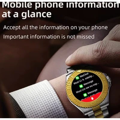 Ceas Smartwatch AW46 Premium apeluri si notificari curea Metalica monitorizare activitati fizice Argintiu