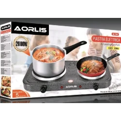 Aragaz electric cu doua plite Aorlis AO 77983 putere 2000W