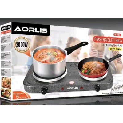 Aragaz electric cu doua plite Aorlis AO 77983 putere 2000W