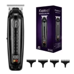 Masina de tuns si contur profesionala Kemei KM 1578 incarcare type c afisaj LCD