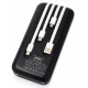 Baterie externa 12000mAh cu cabluri incorporate Andowl Q CD221