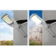 Lampa solara stradala putere 600W cu 8 casete negru gri cu telecomanda
