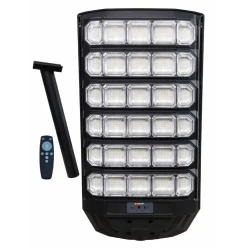 Lampa Solara Stradala putere 1600W senzor miscare PIR si lumina telecomanda inclusa suport montaj Stalp Inclus IP66