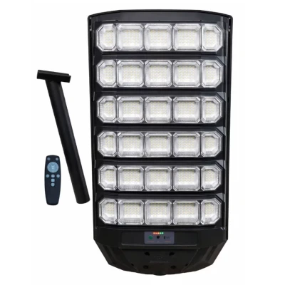 Lampa Solara Stradala putere 1600W senzor miscare PIR si lumina telecomanda inclusa suport montaj Stalp Inclus IP66