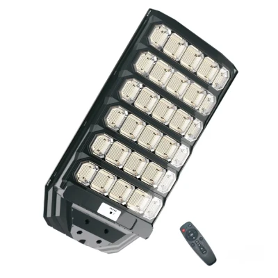 Lampa Solara Stradala putere 1600W senzor miscare PIR si lumina telecomanda inclusa suport montaj Stalp Inclus IP66