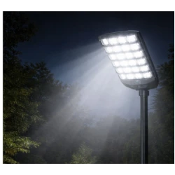 Lampa Solara Stradala putere 1600W senzor miscare PIR si lumina telecomanda inclusa suport montaj Stalp Inclus IP66