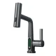 Baterie baie/bucatarie cu display temperatura curgere tip cascada jet sau spray dus extractibil
