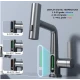 Baterie baie/bucatarie cu display temperatura curgere tip cascada jet sau spray dus extractibil