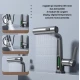 Baterie baie/bucatarie cu display temperatura curgere tip cascada jet sau spray dus extractibil