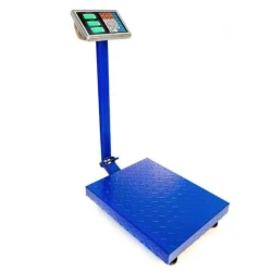 Cantar Electronic 350 kg cu Acumulator si Platforma metalica din tabla striata brat rabatabil