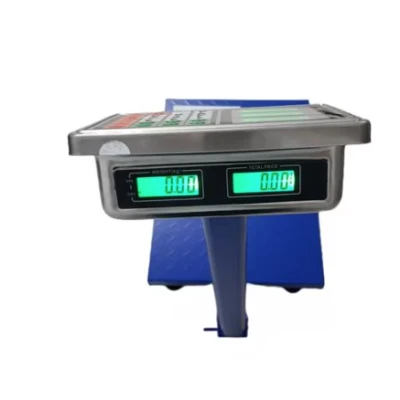 Cantar Electronic 350 kg cu Acumulator si Platforma metalica din tabla striata brat rabatabil