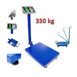 Cantar Electronic 350 kg cu Acumulator si Platforma metalica din tabla striata brat rabatabil