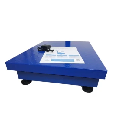 Cantar Electronic 350 kg cu Acumulator si Platforma metalica din tabla striata brat rabatabil