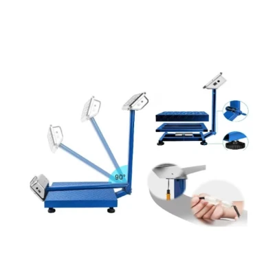 Cantar Electronic 350 kg cu Acumulator si Platforma metalica din tabla striata brat rabatabil
