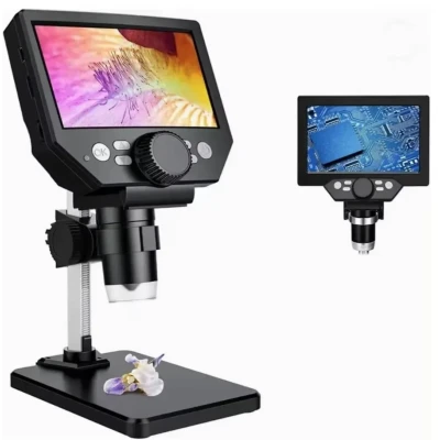 Microscop digital LCD 4.3 inch HD 8MP zoom 1 la 1000X cu 8 LED baterie reincarcabila