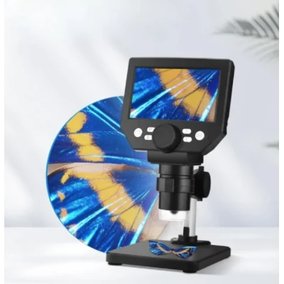 Microscop digital LCD 4.3 inch HD 8MP zoom 1 la 1000X cu 8 LED baterie reincarcabila