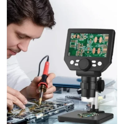 Microscop digital LCD 4.3 inch HD 8MP zoom 1 la 1000X cu 8 LED baterie reincarcabila