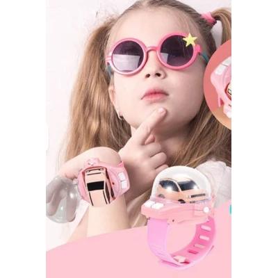 Ceas cu Masinuta pentru copii tip jucarie Interactiva bratara reglabila Capsula Transparent FETITE