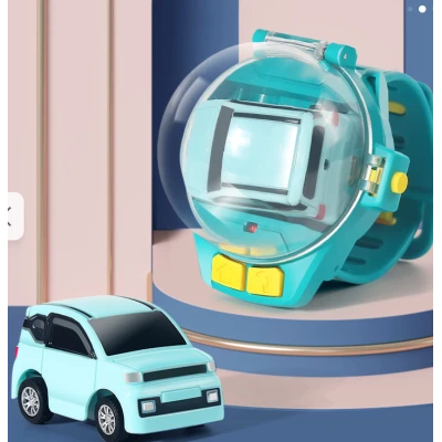 Ceas cu Masinuta pentru copii tip jucarie Interactiva bratara reglabila Capsula Transparent BAIETEI