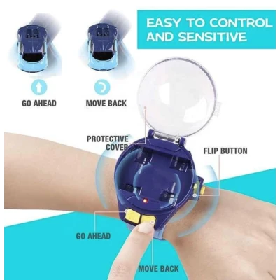 Ceas cu Masinuta pentru copii tip jucarie Interactiva bratara reglabila Capsula Transparent BAIETEI
