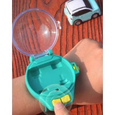 Ceas cu Masinuta pentru copii tip jucarie Interactiva bratara reglabila Capsula Transparent BAIETEI