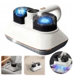 Aspirator portabil 2 in 1 functie de vibratie 3 niveluri de aspiratie incarcare USB antiacarieni