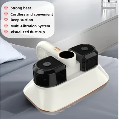 Aspirator portabil 2 in 1 functie de vibratie 3 niveluri de aspiratie incarcare USB antiacarieni