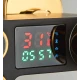 Coloana de Dus Termostatica Premium NEGRU si AURIU cu Afisaj Digital LED cadru dreptunghiular 28x19 cm Cod 104 64