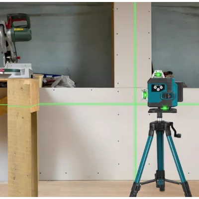 Trusa Nivela laser 4D cu 16 linii raza 25 metri telecomanda si trepied reglabil