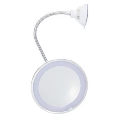 Oglinda cosmetica flexibila cu LED si factor marire 10x