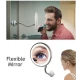 Oglinda cosmetica flexibila cu LED si factor marire 10x
