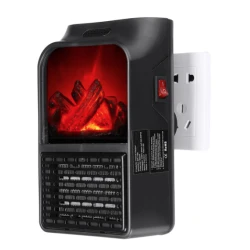 Aeroterma Flame Heater portabila tip SEMINEU cu telecomanda si efect de flacara