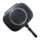 Tigaie Grill Dubla 36 cm  Garnitura Silicon   Maner Magnetic