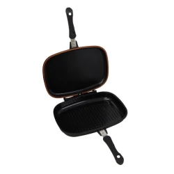 Tigaie Grill Dubla 36 cm  Garnitura Silicon   Maner Magnetic