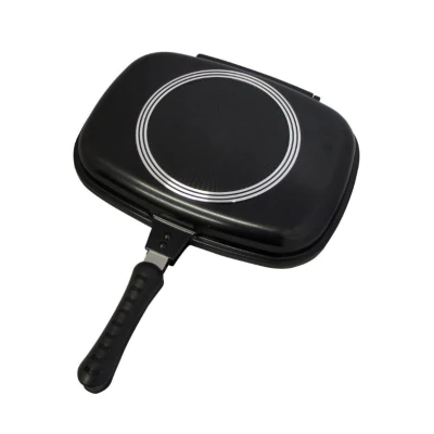 Tigaie Grill Dubla 36 cm  Garnitura Silicon   Maner Magnetic