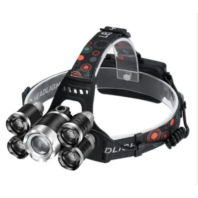 Lanterna de CAP cu zoom T44, LED Q5, COB, T6