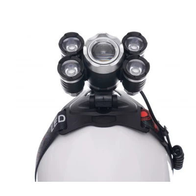 Lanterna de CAP cu zoom T44, LED Q5, COB, T6