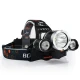 Lanterna de CAP TRIPLA 3 LED Cree-XML T6